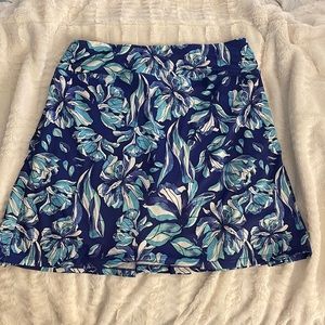 Coral Bay Golf Skort Blue Floral Size S